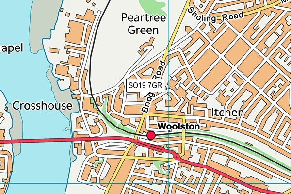 SO19 7GR map - OS VectorMap District (Ordnance Survey)