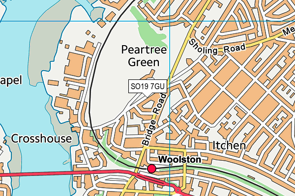 SO19 7GU map - OS VectorMap District (Ordnance Survey)