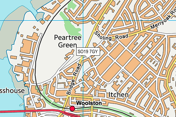 SO19 7GY map - OS VectorMap District (Ordnance Survey)