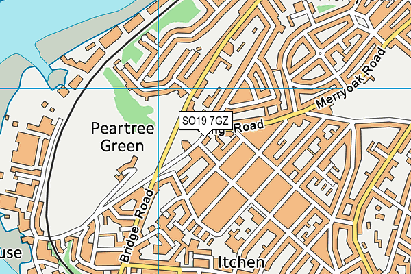 SO19 7GZ map - OS VectorMap District (Ordnance Survey)