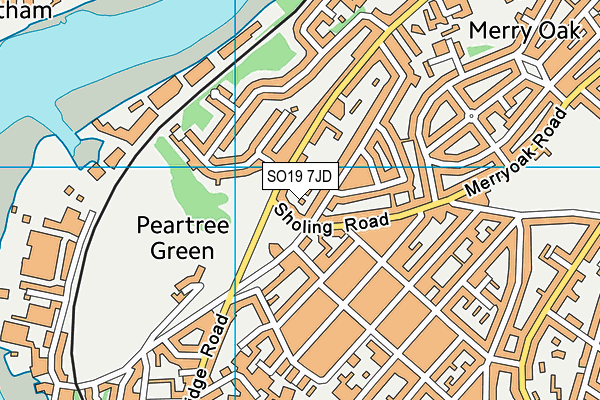 SO19 7JD map - OS VectorMap District (Ordnance Survey)