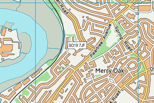 SO19 7JF map - OS VectorMap District (Ordnance Survey)