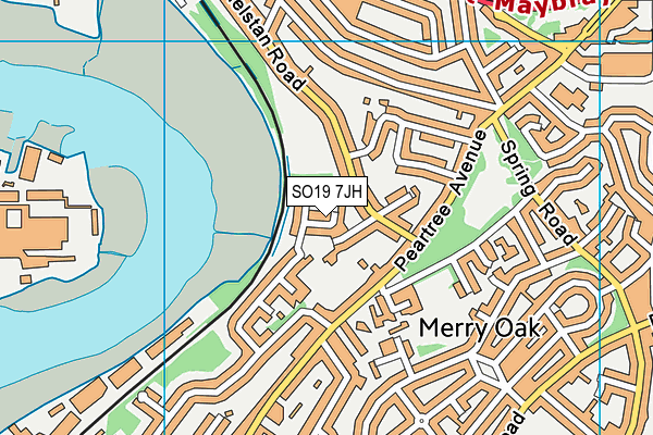 SO19 7JH map - OS VectorMap District (Ordnance Survey)