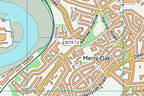 SO19 7JJ map - OS VectorMap District (Ordnance Survey)