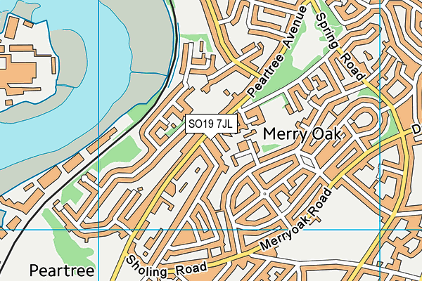 SO19 7JL map - OS VectorMap District (Ordnance Survey)