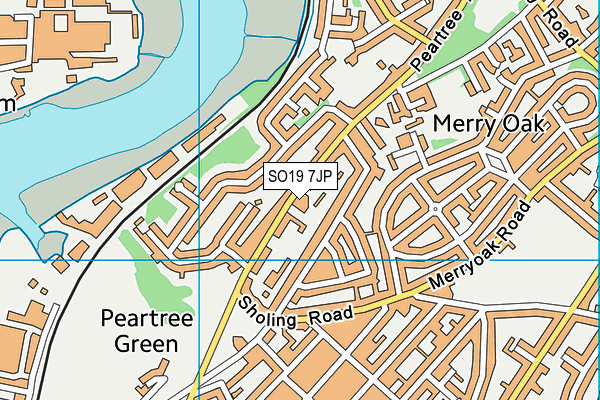 SO19 7JP map - OS VectorMap District (Ordnance Survey)