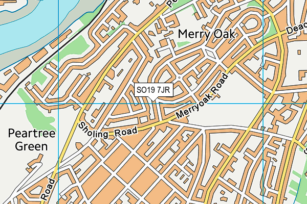 SO19 7JR map - OS VectorMap District (Ordnance Survey)