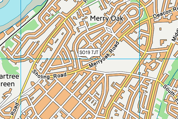 SO19 7JT map - OS VectorMap District (Ordnance Survey)