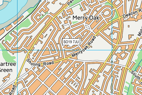 SO19 7JU map - OS VectorMap District (Ordnance Survey)