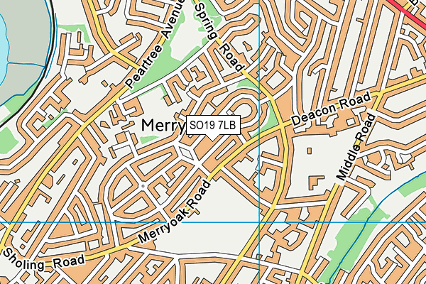 SO19 7LB map - OS VectorMap District (Ordnance Survey)