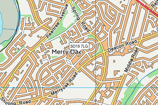 SO19 7LG map - OS VectorMap District (Ordnance Survey)