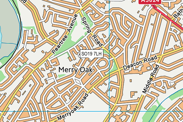 SO19 7LH map - OS VectorMap District (Ordnance Survey)