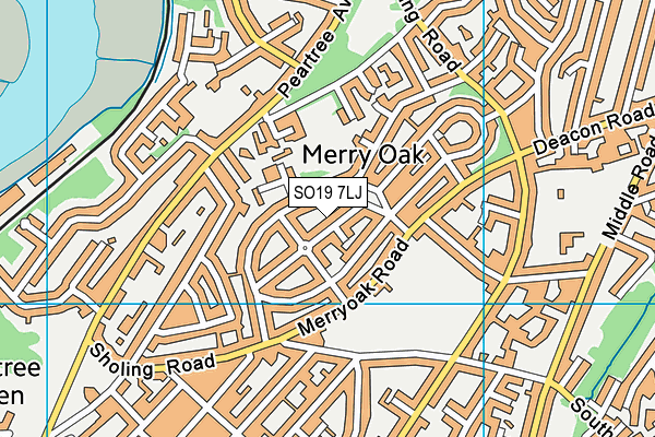 SO19 7LJ map - OS VectorMap District (Ordnance Survey)