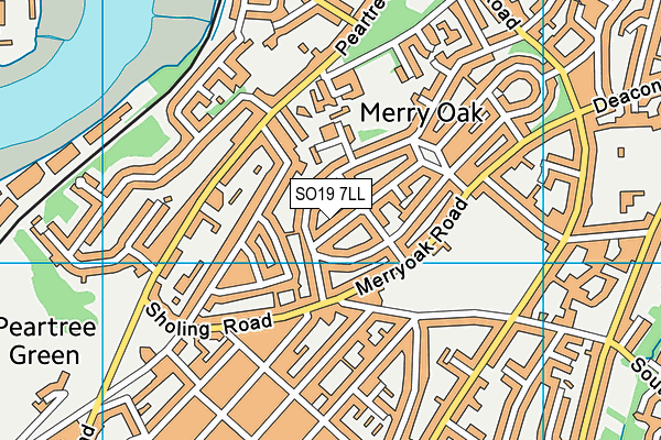 SO19 7LL map - OS VectorMap District (Ordnance Survey)