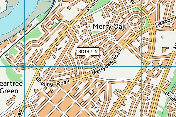 SO19 7LN map - OS VectorMap District (Ordnance Survey)