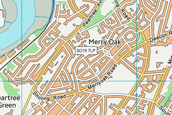 SO19 7LP map - OS VectorMap District (Ordnance Survey)