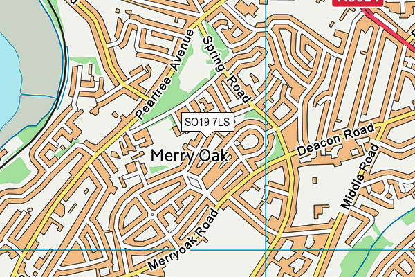 SO19 7LS map - OS VectorMap District (Ordnance Survey)