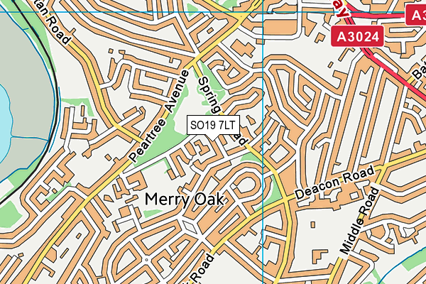 SO19 7LT map - OS VectorMap District (Ordnance Survey)