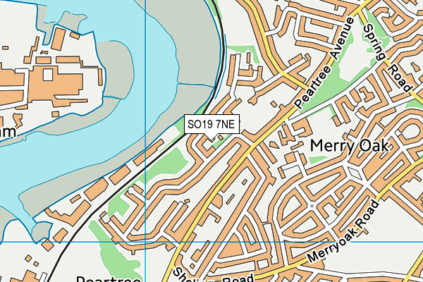 SO19 7NE map - OS VectorMap District (Ordnance Survey)