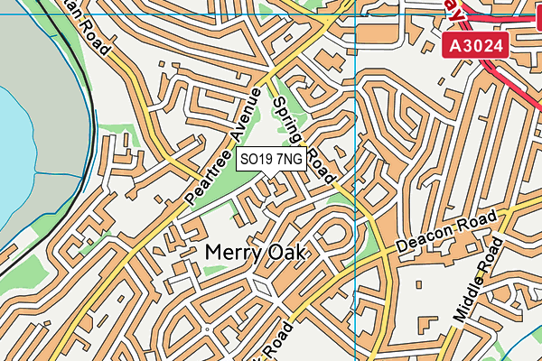 SO19 7NG map - OS VectorMap District (Ordnance Survey)