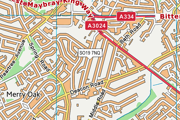 SO19 7NQ map - OS VectorMap District (Ordnance Survey)