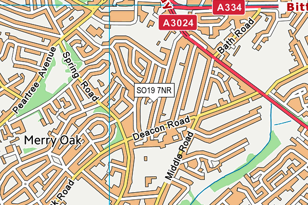 SO19 7NR map - OS VectorMap District (Ordnance Survey)