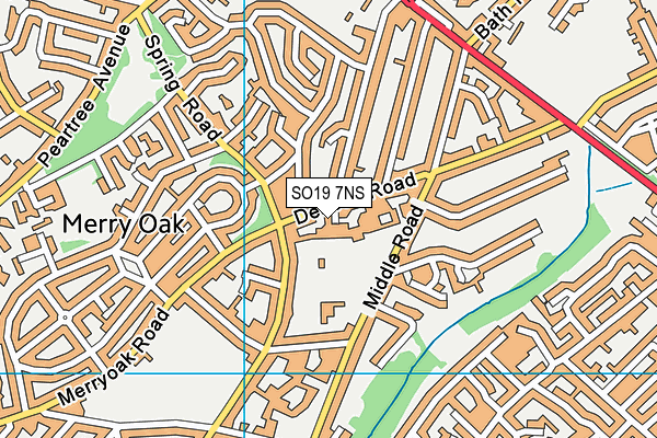 SO19 7NS map - OS VectorMap District (Ordnance Survey)