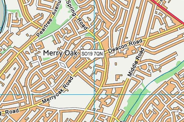 SO19 7QN map - OS VectorMap District (Ordnance Survey)