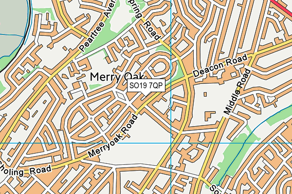 SO19 7QP map - OS VectorMap District (Ordnance Survey)