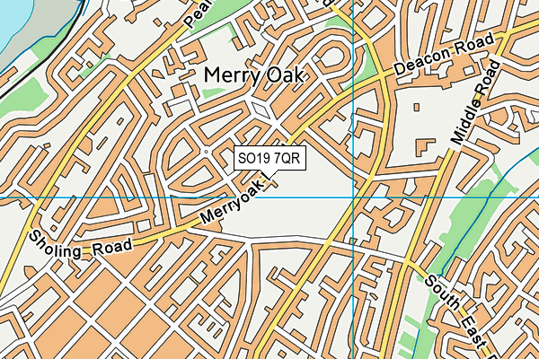 SO19 7QR map - OS VectorMap District (Ordnance Survey)
