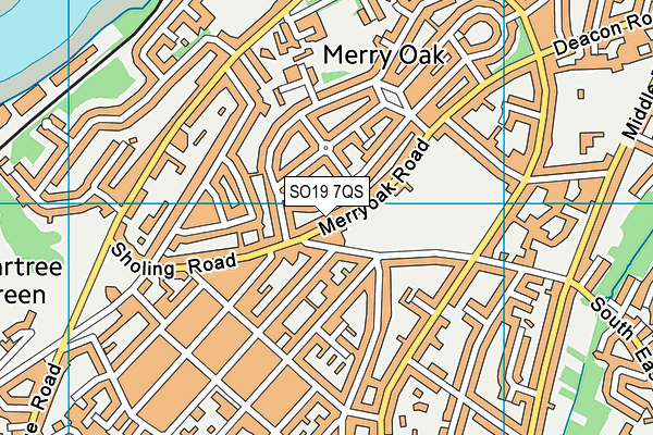 SO19 7QS map - OS VectorMap District (Ordnance Survey)