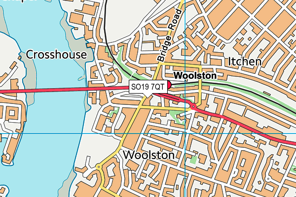 SO19 7QT map - OS VectorMap District (Ordnance Survey)