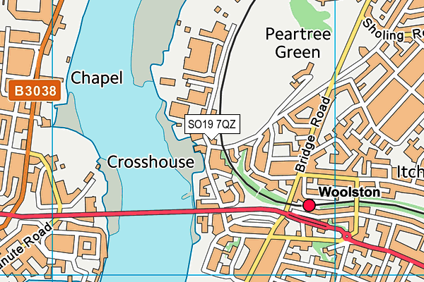 SO19 7QZ map - OS VectorMap District (Ordnance Survey)