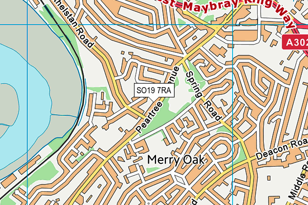 SO19 7RA map - OS VectorMap District (Ordnance Survey)