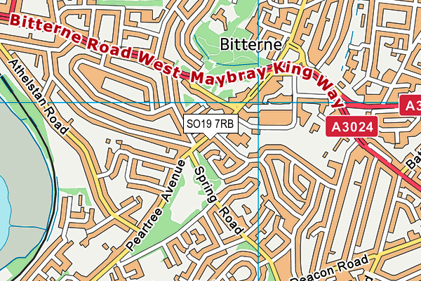 SO19 7RB map - OS VectorMap District (Ordnance Survey)