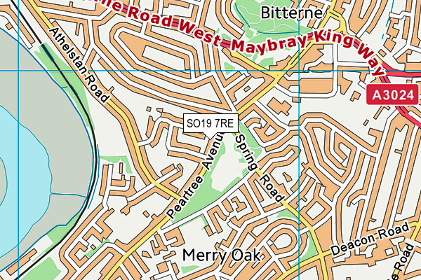 SO19 7RE map - OS VectorMap District (Ordnance Survey)