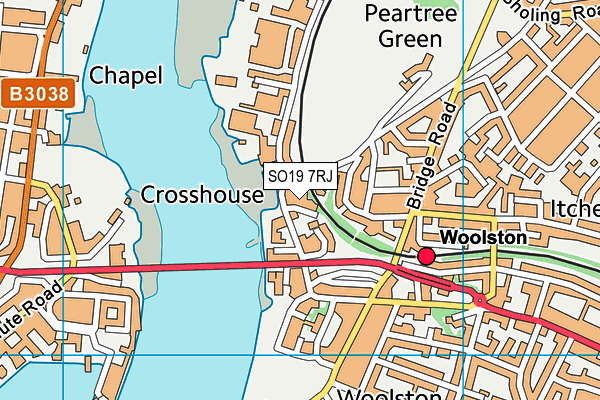 SO19 7RJ map - OS VectorMap District (Ordnance Survey)