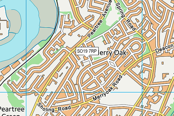 SO19 7RP map - OS VectorMap District (Ordnance Survey)