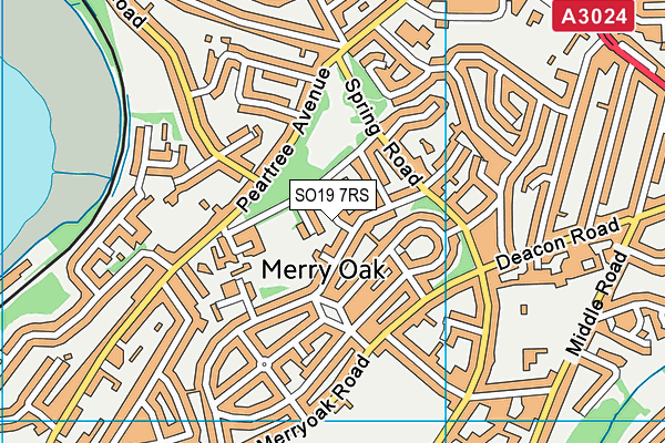 SO19 7RS map - OS VectorMap District (Ordnance Survey)