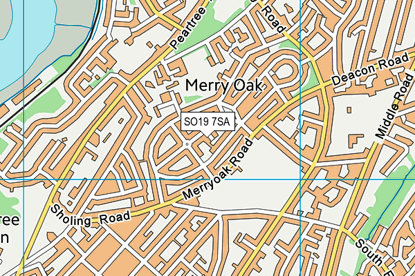 SO19 7SA map - OS VectorMap District (Ordnance Survey)