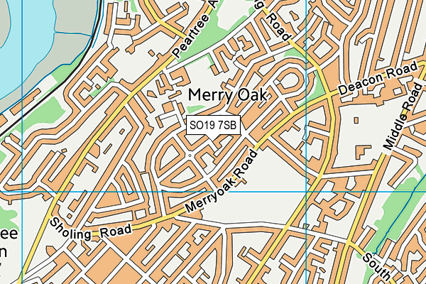 SO19 7SB map - OS VectorMap District (Ordnance Survey)