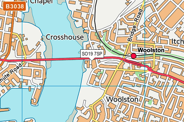 SO19 7SP map - OS VectorMap District (Ordnance Survey)