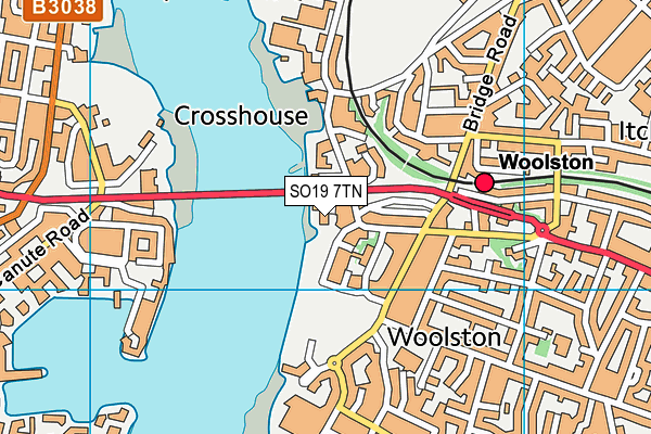 SO19 7TN map - OS VectorMap District (Ordnance Survey)