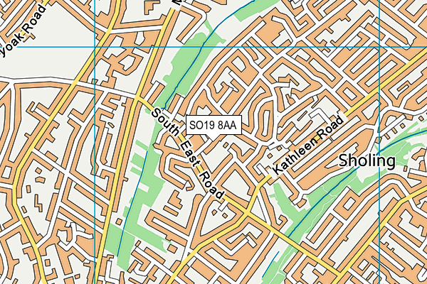 SO19 8AA map - OS VectorMap District (Ordnance Survey)