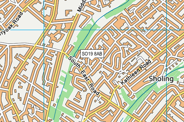 SO19 8AB map - OS VectorMap District (Ordnance Survey)