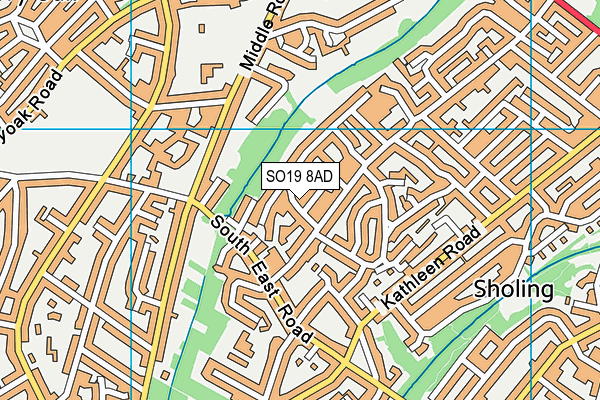SO19 8AD map - OS VectorMap District (Ordnance Survey)