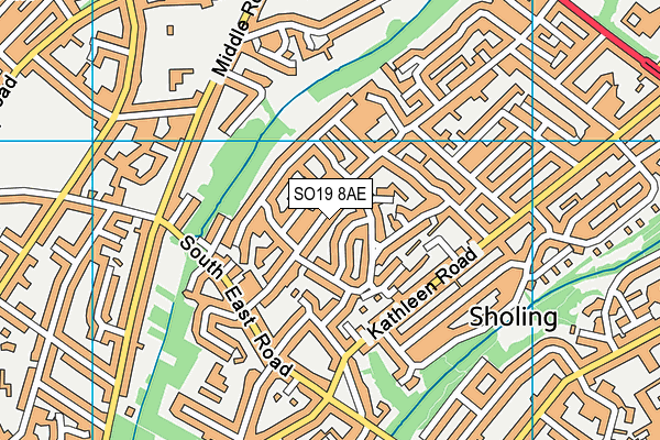 SO19 8AE map - OS VectorMap District (Ordnance Survey)