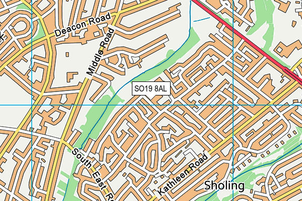 SO19 8AL map - OS VectorMap District (Ordnance Survey)