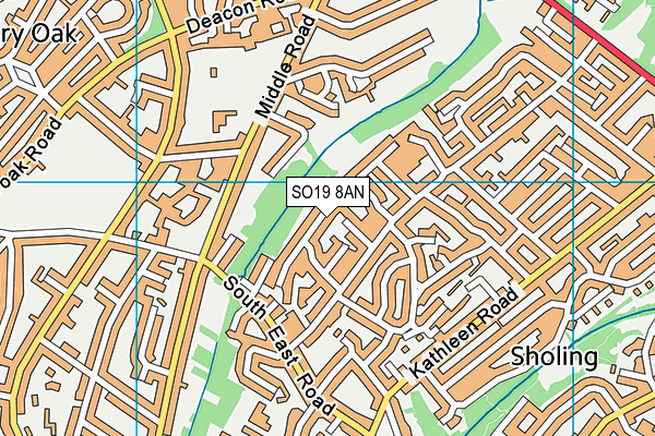 SO19 8AN map - OS VectorMap District (Ordnance Survey)