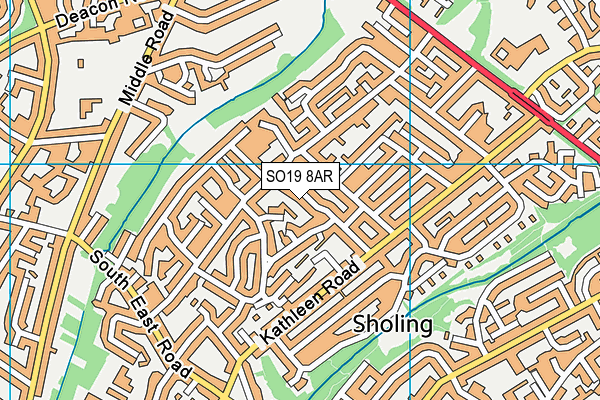 SO19 8AR map - OS VectorMap District (Ordnance Survey)